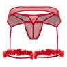 CandyMan String et Porte-jarretelles Voltis 2 Pièces Rouge